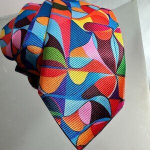 Abstract Geometric Optical Trippy Art Tie Mans Mens Neckwear 3" Gift NWT Novelty